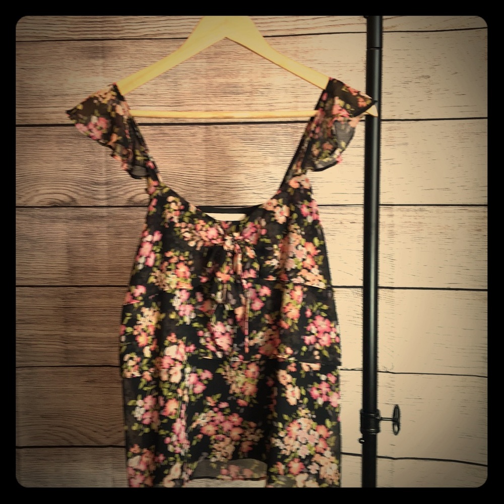 Lauren Conrad, Frilly Floral Tank, XS